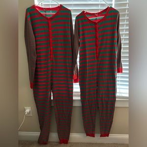 Men’s large and women’s medium Christmas jogger onesie